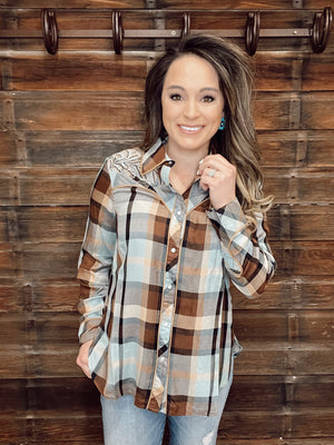 The Desert Plaid Top from Double D Ranch