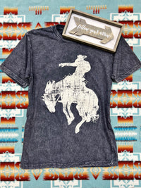 The Classic Cowboy Tee in Vintage Black