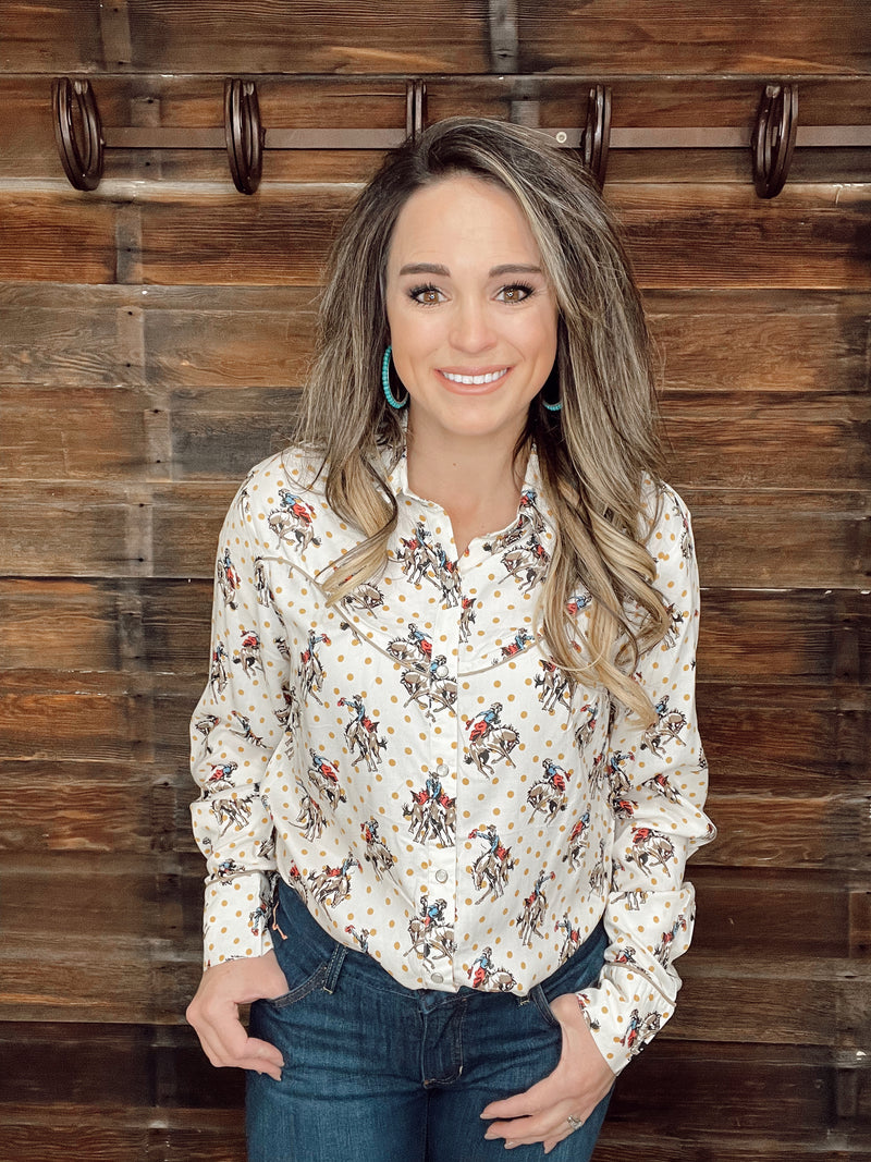 The Cowgirl Button Up Top