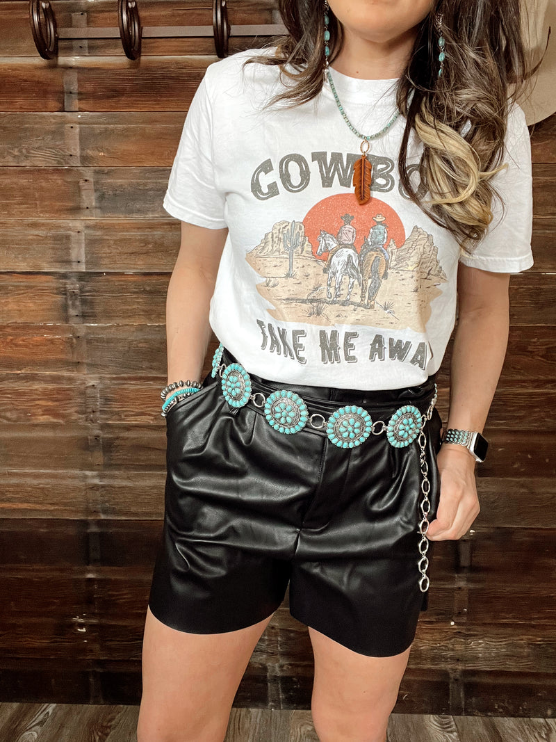 The Faux Leather Shorts