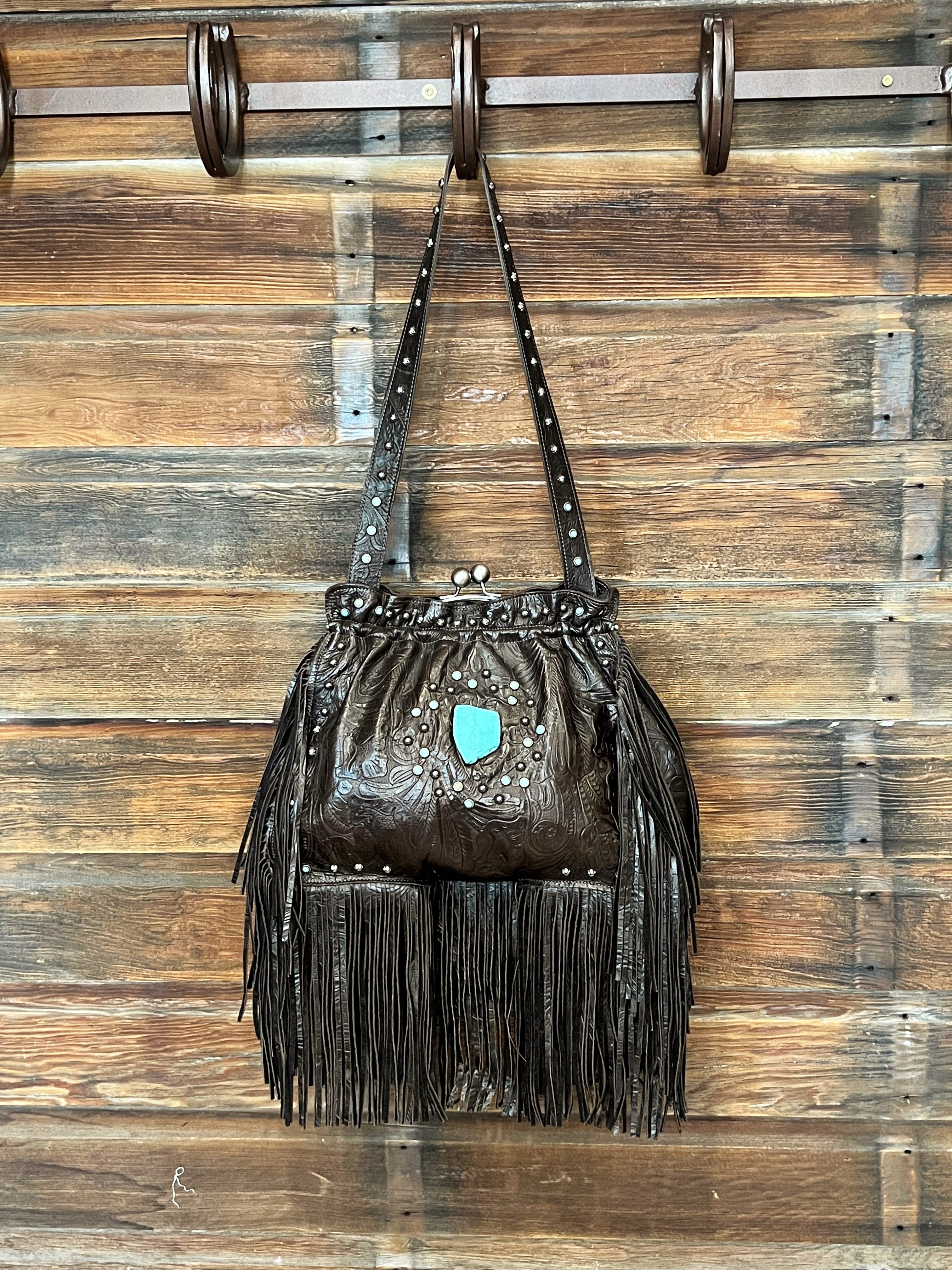 Vintage Handmade Boho Leather Purse Bag Western Rodeo Ranch Cowgirl Texas  OOAK | eBay