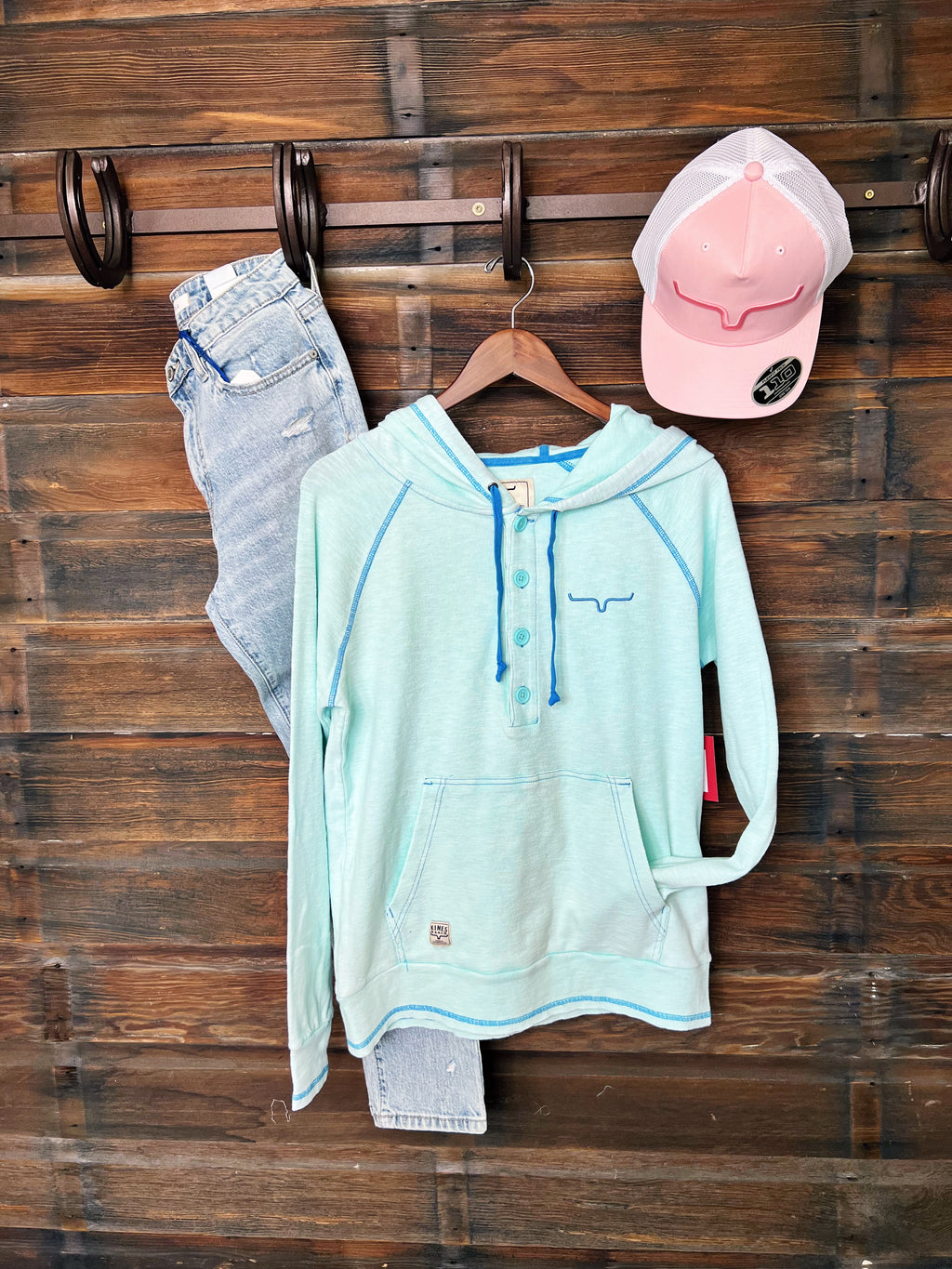 The Turquoise Light Hoodie from Kimes Ranch